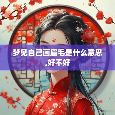 梦见自己画眉毛是什么意思,好不好