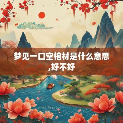 梦见一口空棺材是什么意思,好不好
