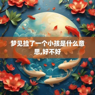梦见捡了一个小孩是什么意思,好不好
