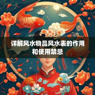 详解风水物品风水表的作用和使用禁忌