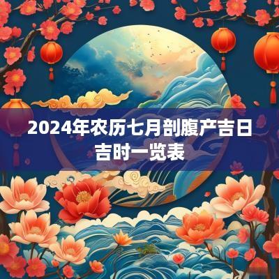 2025年农历七月剖腹产吉日吉时一览表