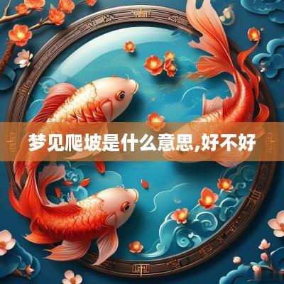 梦见爬坡是什么意思,好不好
