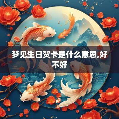 梦见生日贺卡是什么意思,好不好