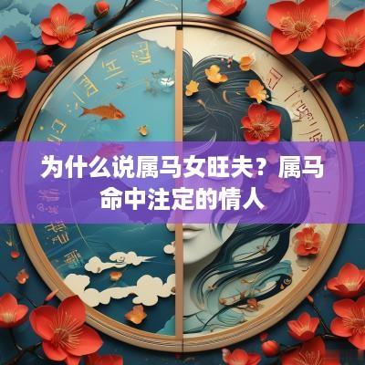 为什么说属马女旺夫？属马命中注定的情人