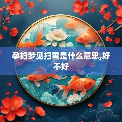 孕妇梦见扫雪是什么意思,好不好