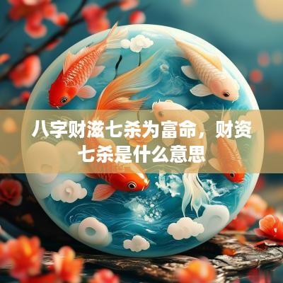 八字财滋七杀为富命，财资七杀是什么意思