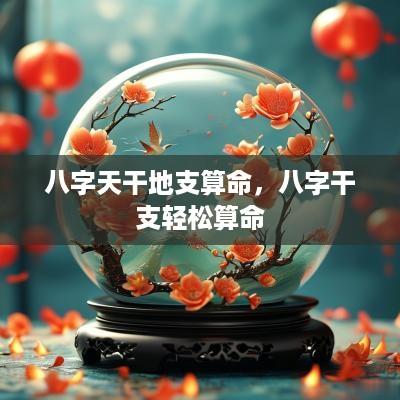八字天干地支算命，八字干支轻松算命