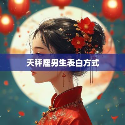 天秤座男生表白方式