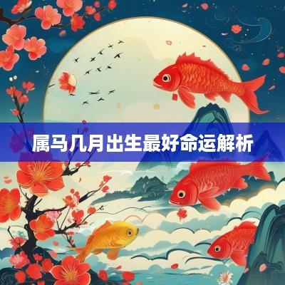 属马几月出生最好命运解析