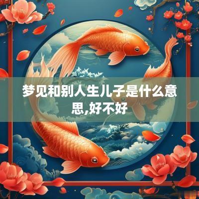 梦见和别人生儿子是什么意思,好不好