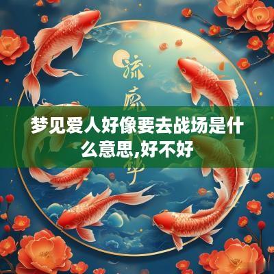 梦见爱人好像要去战场是什么意思,好不好