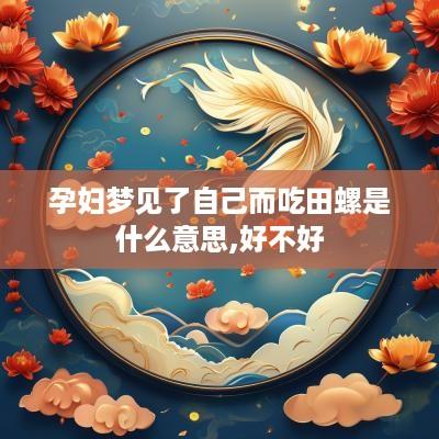 孕妇梦见了自己而吃田螺是什么意思,好不好