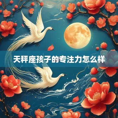 天秤座孩子的专注力怎么样