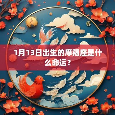 1月13日出生的摩羯座是什么命运？