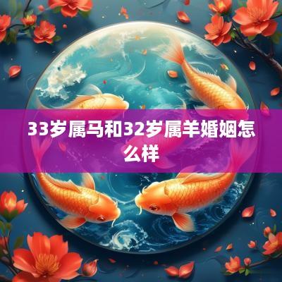 33岁属马和32岁属羊婚姻怎么样