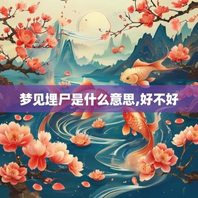 梦见埋尸是什么意思,好不好