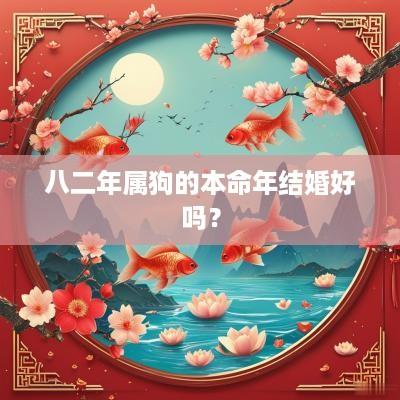 八二年属狗的本命年结婚好吗？