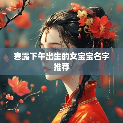 寒露下午出生的女宝宝名字推荐