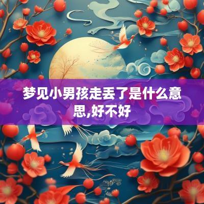 梦见小男孩走丢了是什么意思,好不好