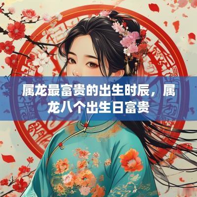 属龙最富贵的出生时辰，属龙八个出生日富贵