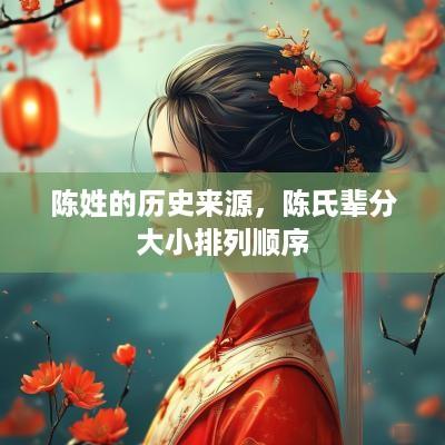 陈姓的历史来源，陈氏辈分大小排列顺序