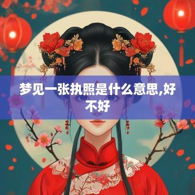 梦见一张执照是什么意思,好不好