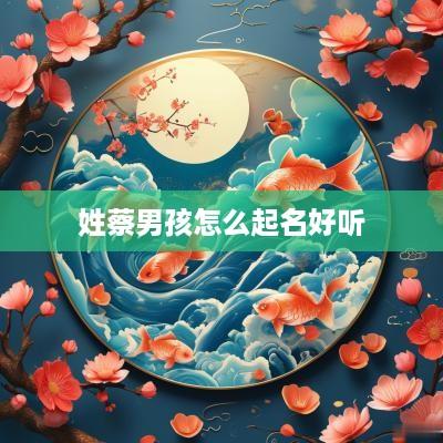 姓蔡男孩怎么起名好听