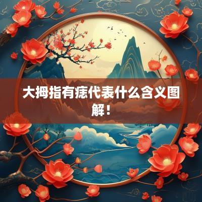 大拇指有痣代表什么含义图解！