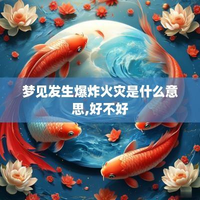 梦见发生爆炸火灾是什么意思,好不好