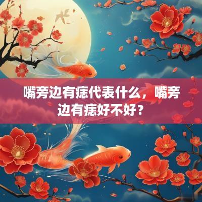 嘴旁边有痣代表什么，嘴旁边有痣好不好？