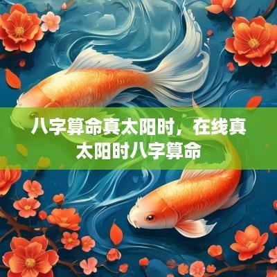 八字算命真太阳时，在线真太阳时八字算命
