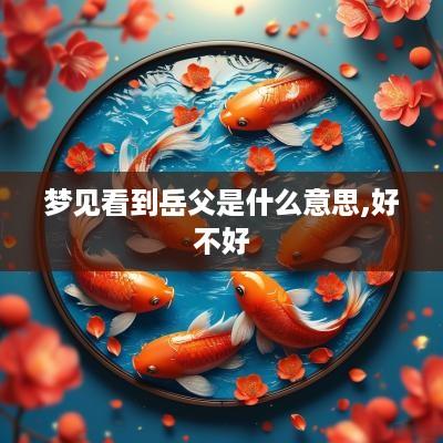 梦见看到岳父是什么意思,好不好