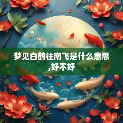 梦见白鹤往南飞是什么意思,好不好