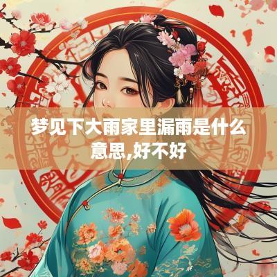 梦见下大雨家里漏雨是什么意思,好不好