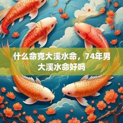 什么命克大溪水命，74年男大溪水命好吗