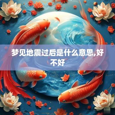 梦见地震过后是什么意思,好不好
