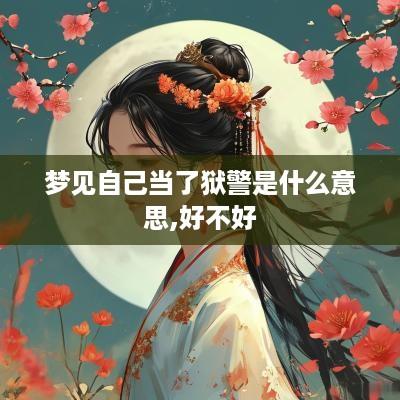 梦见自己当了狱警是什么意思,好不好