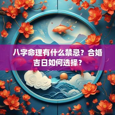 八字命理有什么禁忌？合婚吉日如何选择？
