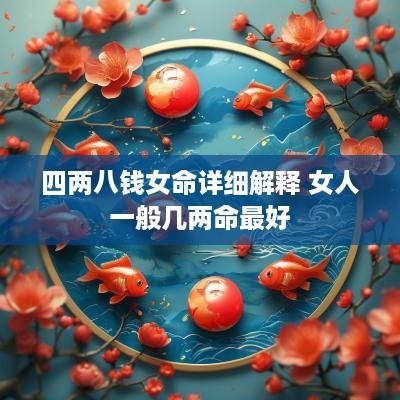 四两八钱女命详细解释 女人一般几两命最好