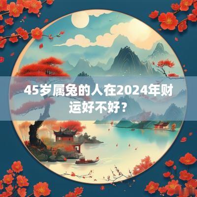45岁属兔的人在2025年财运好不好？