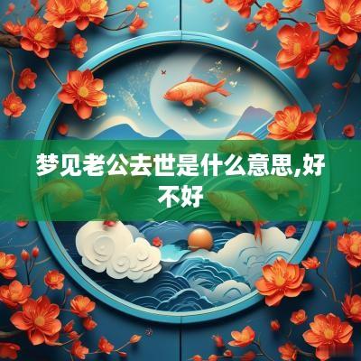 梦见老公去世是什么意思,好不好