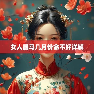 女人属马几月份命不好详解