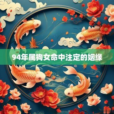 94年属狗女命中注定的姻缘