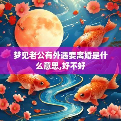梦见老公有外遇要离婚是什么意思,好不好