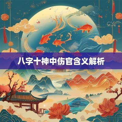 八字十神中伤官含义解析