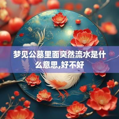 梦见公墓里面突然流水是什么意思,好不好