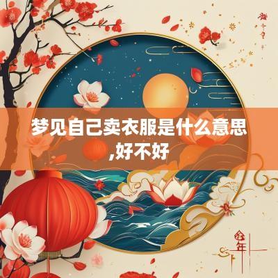 梦见自己卖衣服是什么意思,好不好