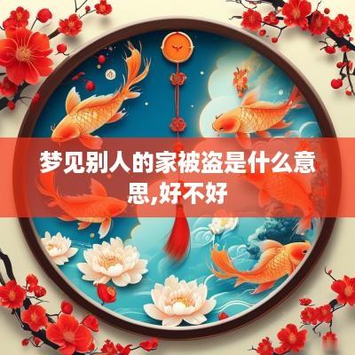梦见别人的家被盗是什么意思,好不好