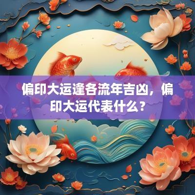 偏印大运逢各流年吉凶，偏印大运代表什么？