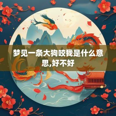 梦见一条大狗咬我是什么意思,好不好
